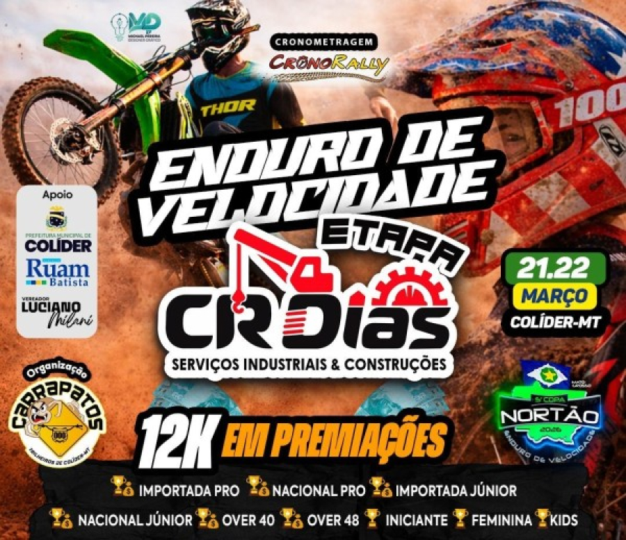 Colíder abre Copa Nortão de Enduro de Velocidade com entrada gratuita neste fim de semana